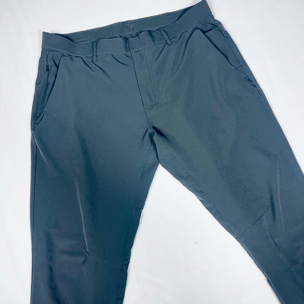 Fabletics Only-Way Tech Pants Mens 34x30 Black Performance Trousers Stretch Golf